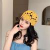 Ethnic Style Crochet Bucket Hat Basin Hat Beanies Hollow Flower Knitted Hat  Apparel Accessories