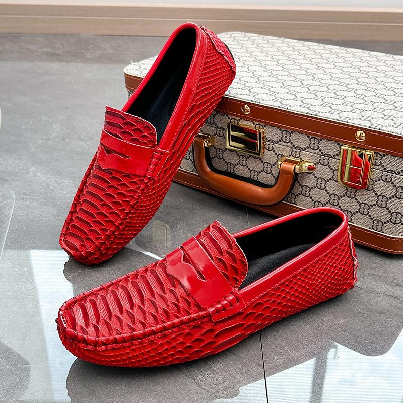 Moda Abbinamento Colori Italiano Scarpe da Guida da Uomo Estive Mocassini Casual da Uomo Nuovi Fatti a Mano in Pelle Leggeri Slip-on Scarpe da Barca da Uomo