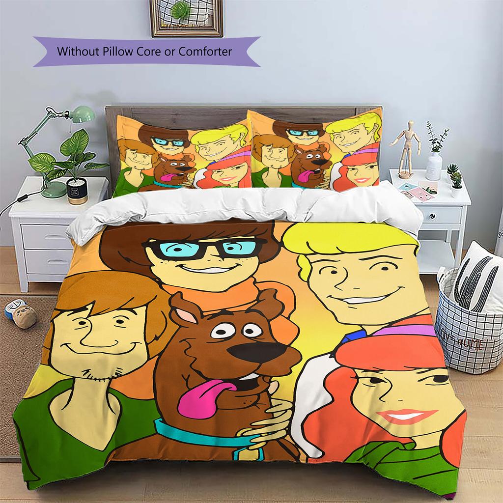 Scooby-Doo Klasický Prvek Povlečení Přikrývka Povlak na Polštář Bez Výplně, Měkká Domácí Dekorace Ložnice, Perfektní Dárek pro Fanoušky.chl