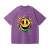 Unisex Retro Smiley Face Oversized Shirt Hippie Casual Aesthetic Streetwear Tee 3