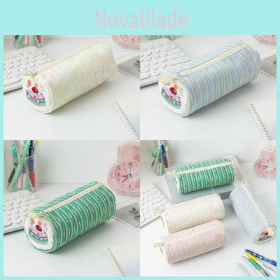 Cartoon Strawberry Cake Pen Case With Large Capacity For Girls Kids School Supplies Storage