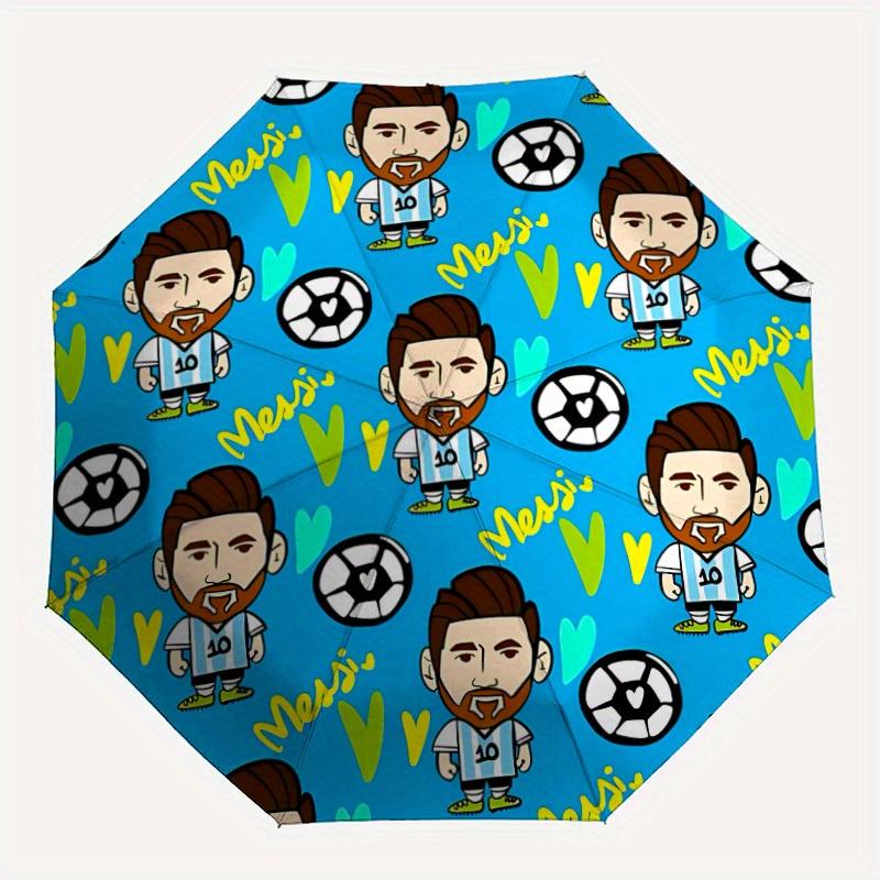 

1pc Messi, Soccer Automatic Umbrella 8-Bone Design Compact Gear for Outdoor Travel, Perfect Gift for Friends or Family yy280828169