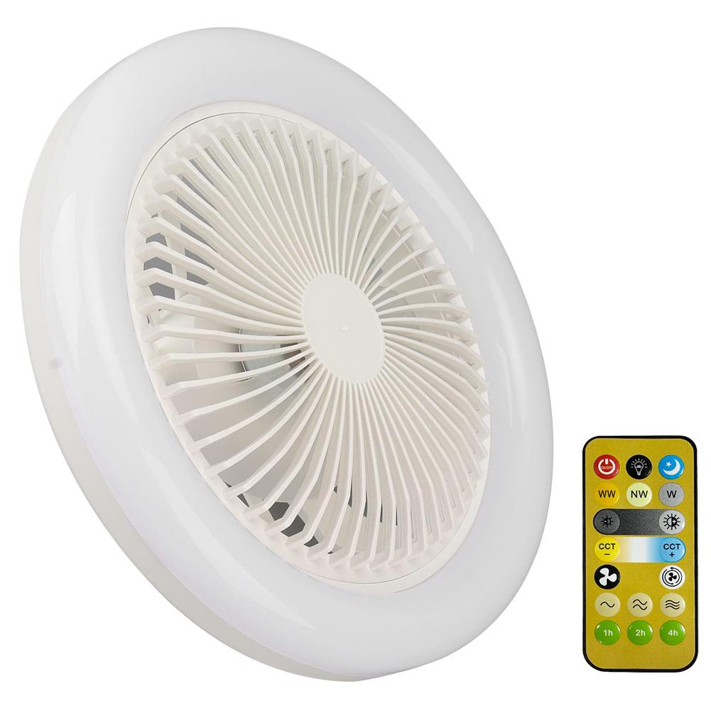 2 In 1 Ceiling Fan LED Lamp Remote Conrtrol Infinitely Dimmable E27 Base Bottom Noise Mute LED Decorative Light Silent Chandelie