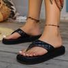 2024 Women's Thick-Soled Toe-Clip Flip-Flops: Plus Size Casual Summer Sandals, European & American Style