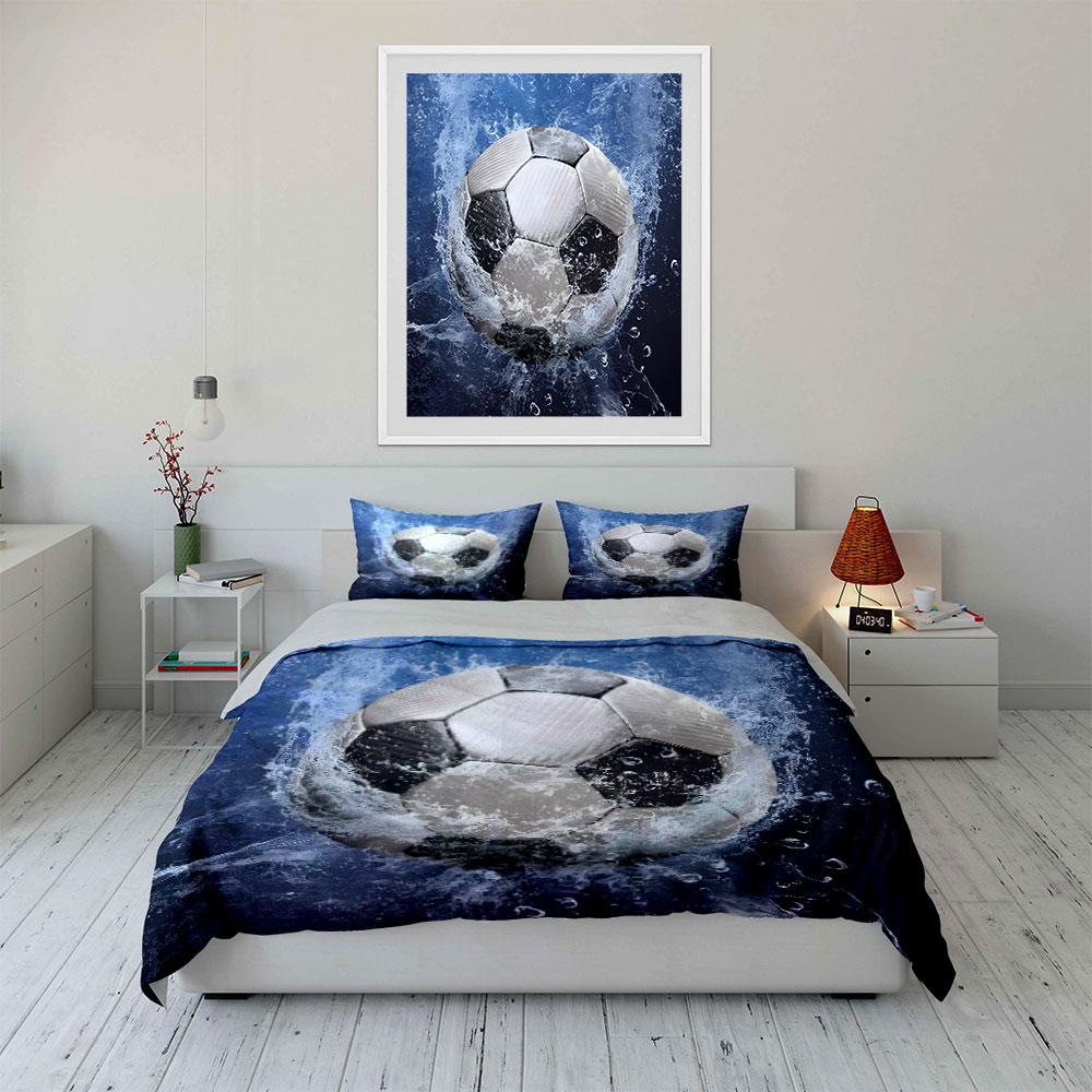 Waterproof Soccer Ball Set Outdoor Multiple Sizes Kid'S And Adults' Bedroom Exquisite 3Pc Bedding Set, Gift