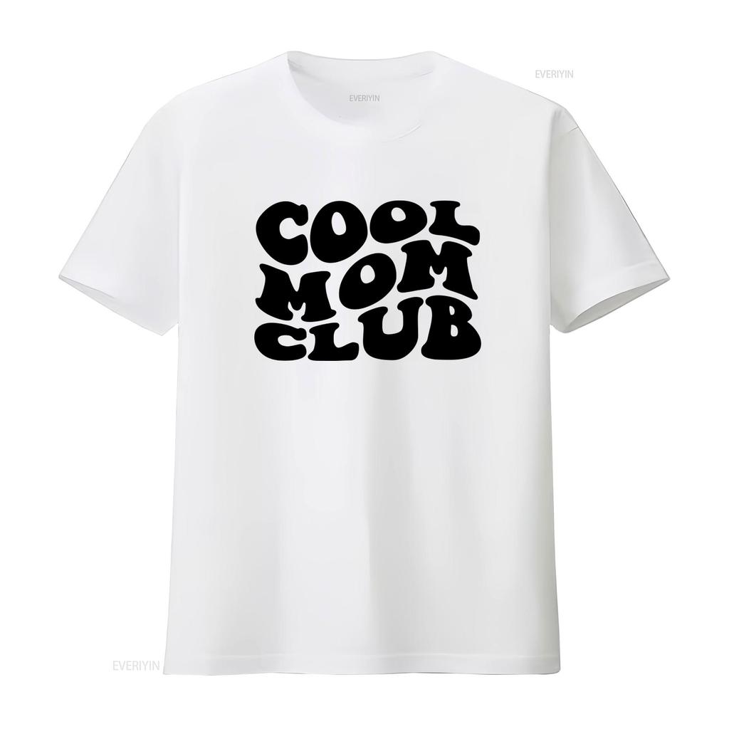 Cool Moms Club T Shirt Funny Mom Mama Design for Trendy vintage Washed streetwear homme Unisex graphic Top For Everyday Wear