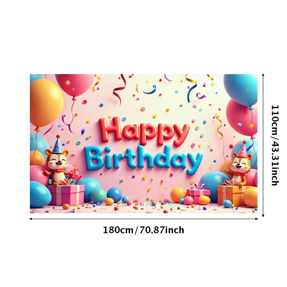 Printable Birthday Banner Birthday Supplies Party Backdrop For Home Decor Baby Shower Girl's Birthday