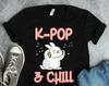 K-Pop and Chill Bunny Shirt, K-Pop Shirts, K-Pop Gifts, Korean Music Shirts, Music Lover Shirts, Music Gifts