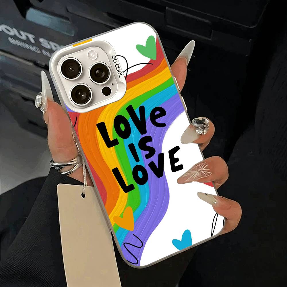 Lesbian LGBT Rainbow Pride Phone Case For IPhone 17 Air 16 15 14 13 12 11 Pro Max White  Sliver  Hard Cover