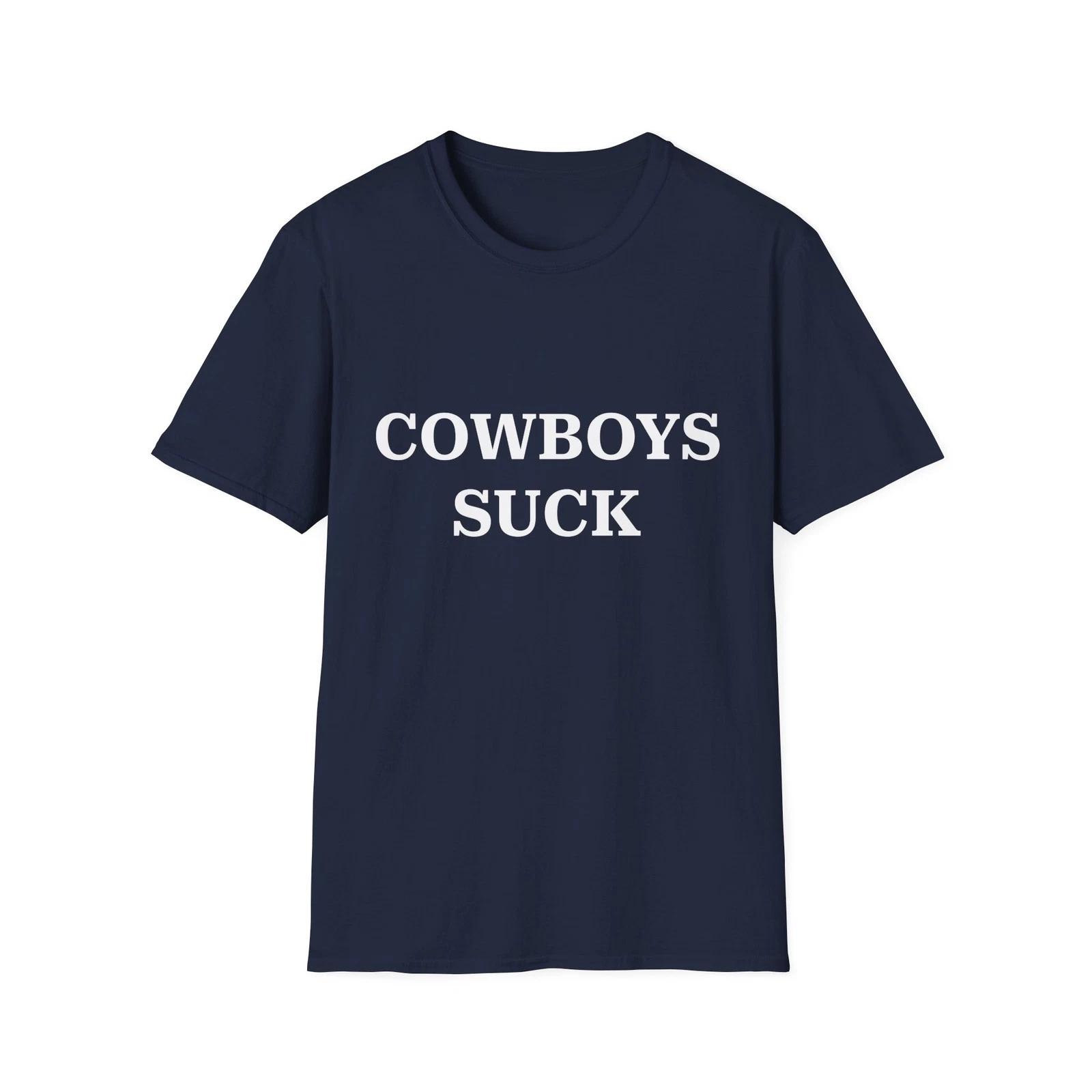 Cowboys Suck Softstyle T-Shirt, Great Football Fan Gift, Cowboys Haters S