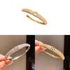 Copper Letter Charm Bracelet With Zirconia Embellishments For Fashionable Women