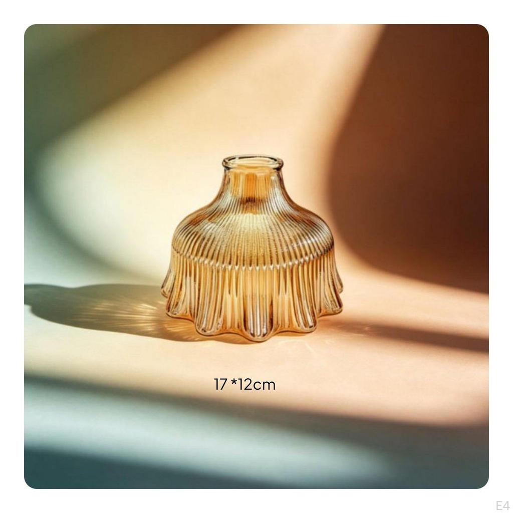 Glass Lampshade Ruffled Edge Replacement Shade DIY Friendly for Dining