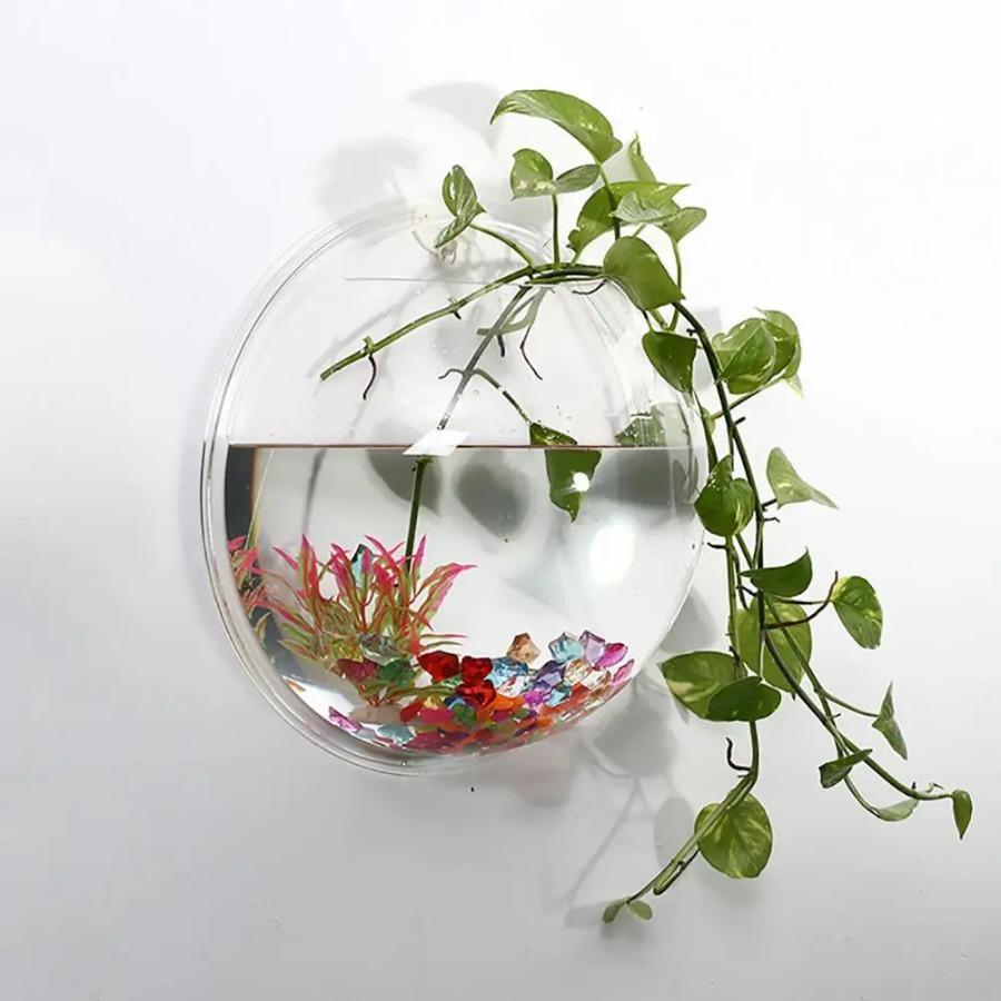 Pot Wall Hanging Mount Bubble Aquarium Bowl Fish Aquarium Home Decoration