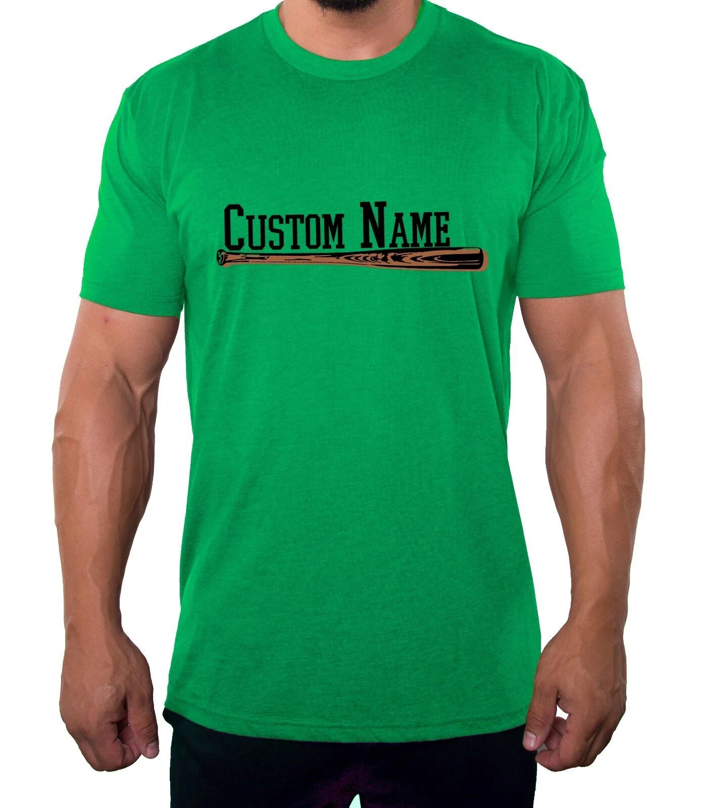 Custom Baseball BaT-Shirt, Personalized name baseball T-Shirt S