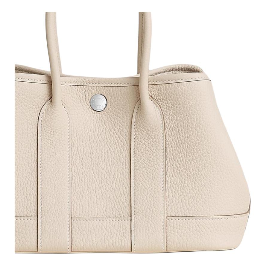 HERMES Togo Calfskin Handbag 23 Women's 10 Craie Milkshake White H086729CK10