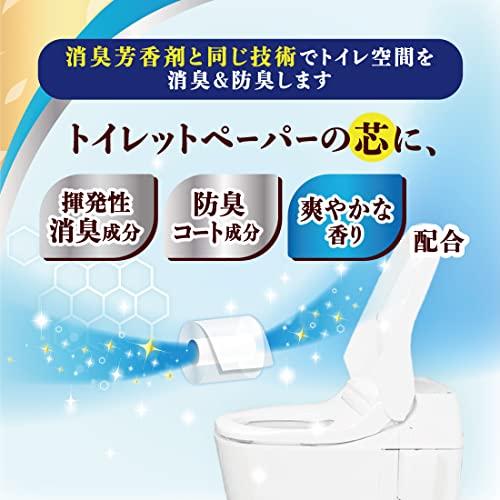 Elieer Toilet Paper Deodorizing Plus (+) 1.5 Times Roll 37.5m32 Rolls (8 Rolls4 Packs) Double 100 Pulp Fresh Clear Scent Strong Fragrance EC Exclusive