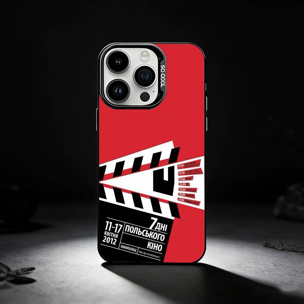 Movie Clapperboard Clapper Board Phone Case For iPhone 17,16,15,14,13,12,11 Plus,Pro Max,XS,Colored silver phone case iPhone17PRO
