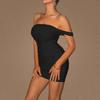 European and American Cross-Border Women's Strapless Bodycon Dress, Off-Shoulder One-Shoulder Neckline, Waist-Cinching Sexy Dress, Backless Dress