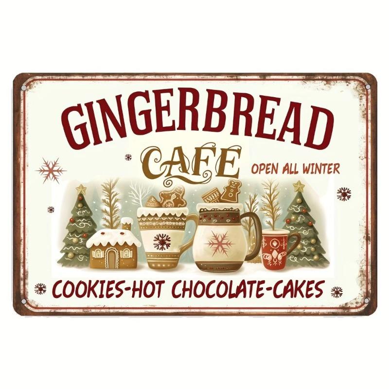Vintage Merry Christmas Metal Sign, Retro Holiday Wall Decor 20x30cm