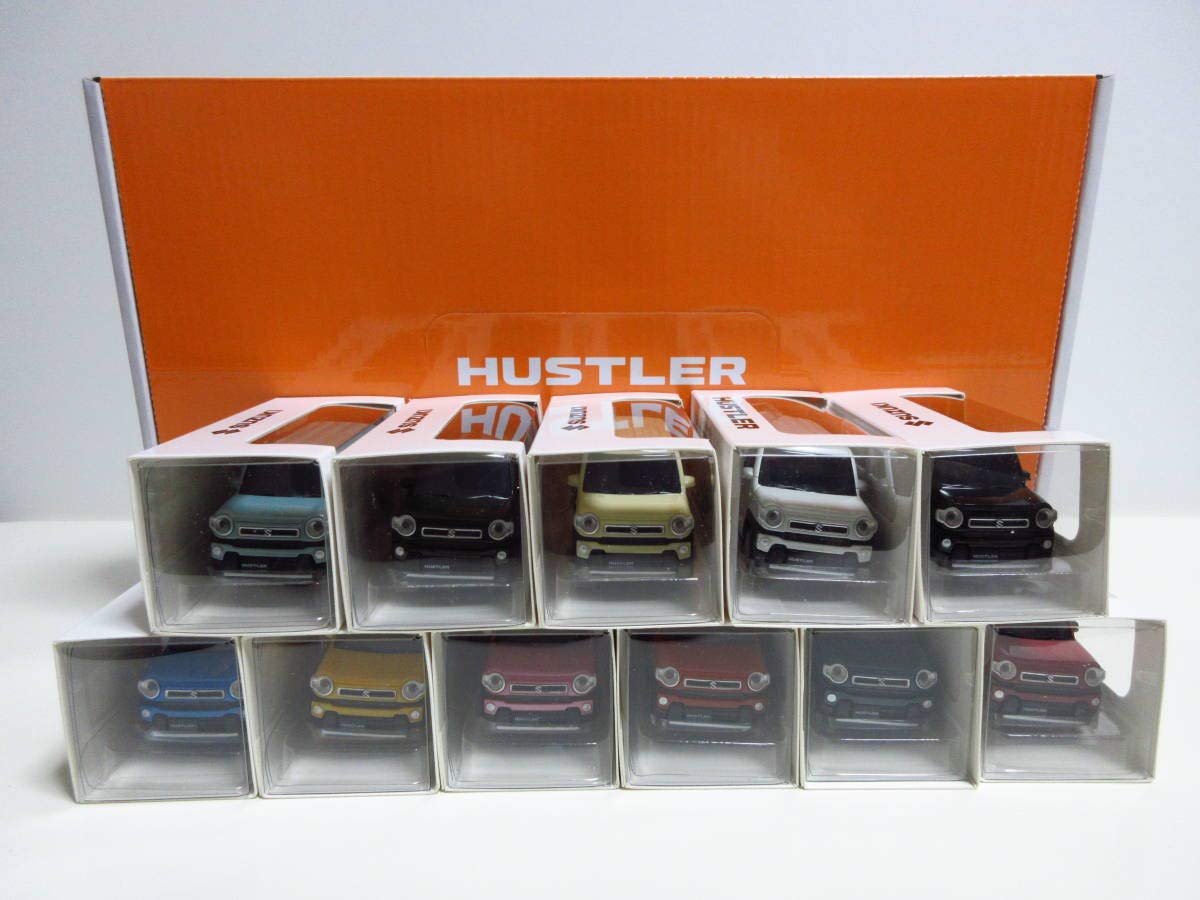 

Suzuki New Hustler 2-го поколения Hustler HUSTLER Дилерский кастомный автомобиль Литой автомобиль Образцы цветов Полный набор из 11 цветов Инерционный