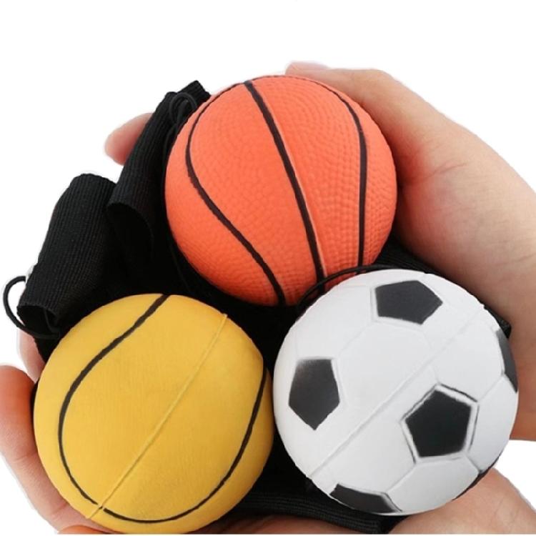 4Pcs Wrist Training Wristband Ball Wrist Return Ball Sports Ball Wrist Band Ball