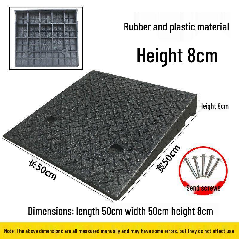 Rubber and Plastic Sloped Threshold Ramp Pad