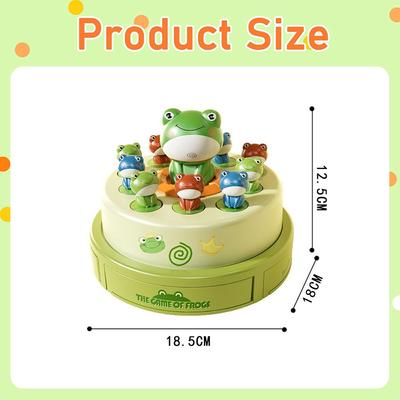 Frog Game Bounce And Catch Toys Musical Rotate Frog Pop Up Board Game For Kids