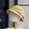 Simple Wind Cotton and Linen Pleated Bucket Hat Women's Spring and Summer Thin Versatile High Sense Literary Newsboy Painter Hat