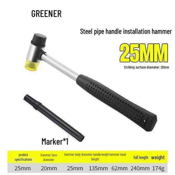 

Multi-Function Solid Rubber Hammer for Installation and Paving Tiles