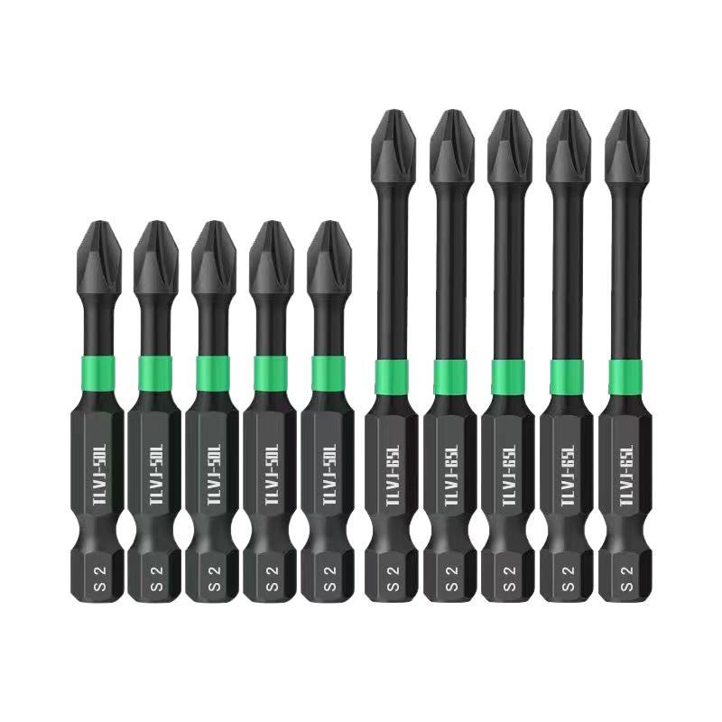 Impact-Resistant Magnetic Phillips Screwdriver Bit Set - High Hardness, Extended Hex Electric Drill Compatibility