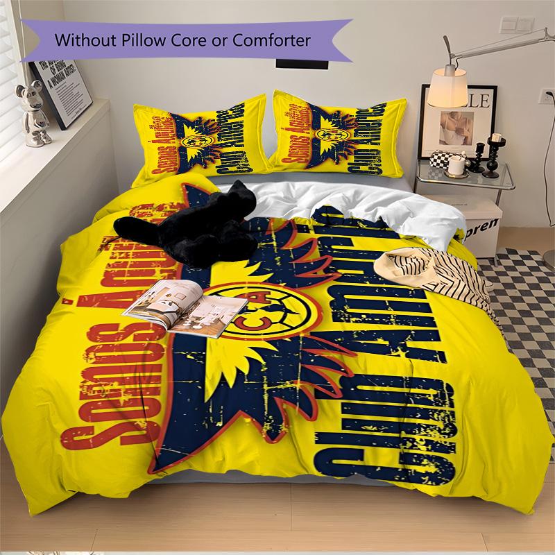 3pcs Flame Unity Amricas Pride Bedding Set, Includes One Quilt Cover and Two Pillowcases, Bedroom and Guest Room Decoration. T72301116