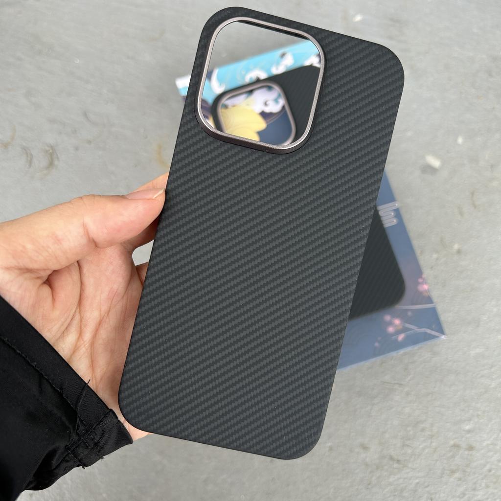 For iPhone 16 151 6 Pro Max Case 14 15 Plus Ultra Luxury Magsafe Magnetic Wireless Charge Carbon Fiber Thin Aramid Fiber Cover