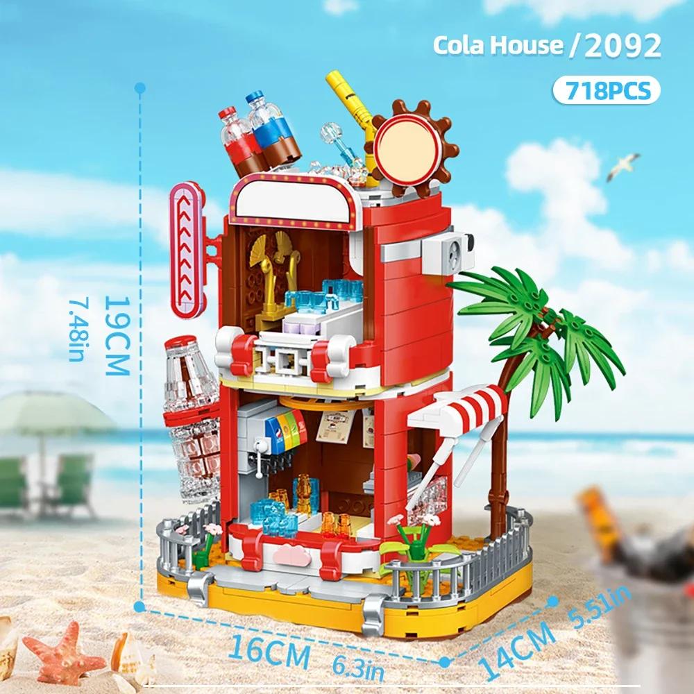 TOYLINX DIY Modular Street View Model Bricks Toy Set Gift for Kids Building Blocks Kits Series House Model Box Educational STEM