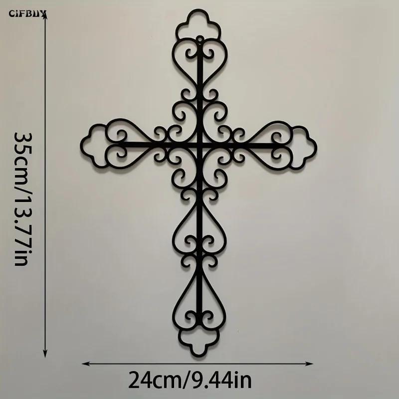 

Hand Forged Iron Wall Cross Unique Home Decor