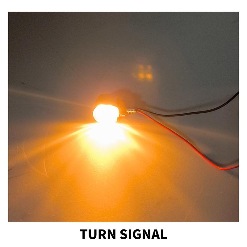Motorcycle LED Turn Signal 8mm Mini Indicators Rear Front Blinker Lights Amber Flasher Lamp Universal For Cafe Racer For Harley