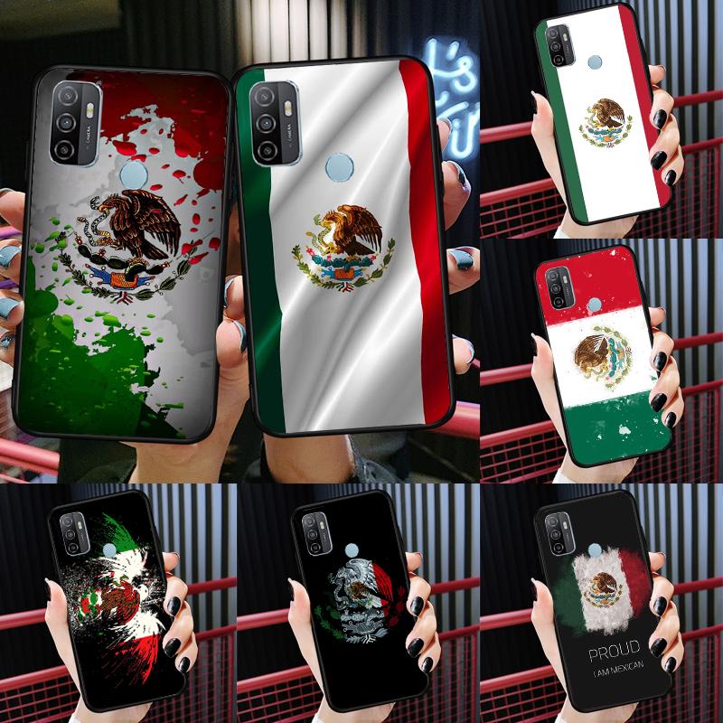 Mexico Flag Case For Oppo A54 A74 A94 A54S A57S A15 A16 A17 A52 A72 A76 A96 A58 A78 A98 A77 A5 A9 Cover