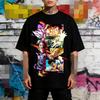 Dragon Ball Anime Characters T-shirt Men Women Goku 2D Printed Super Saiyan Graphic Tee Casual Streetwear Top