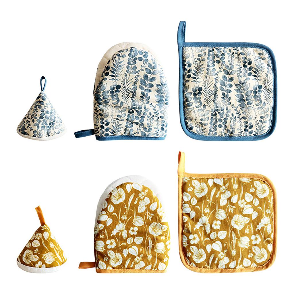 Wärmeisolierende Handschuhe Verbrühschutz Mikrowellenhandschuhe Hochtemperaturbeständige Küchen-Backofenhandschuhe