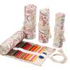 Handmade Canvas Pencil Roll - Large Capacity (36/48/72 Slots) for Colored Pencils, Sketching & Stationery