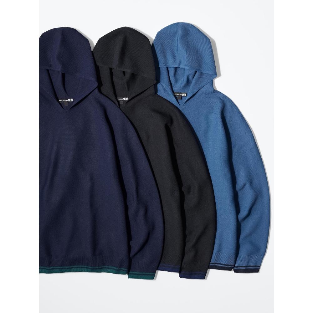 Uniqlo Japan Washable 3d Knit Pull Hoodie