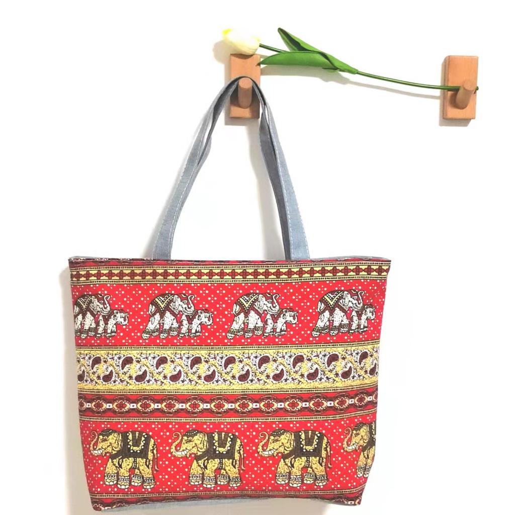New version of cute cartoon canvas bag literary women's shoulder bag large capacity canvas tote women's bag