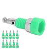 10pcs 2mm Banana Female Jack Socket Connector Adapter Panel Mini Binding Post for Electronic InstrumentGreen