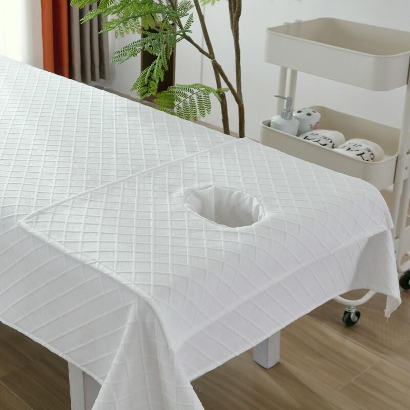 1PC Beauty Salon Bed Sheets with Face Hole Skin-friendly Spa Massage Table Covers Face Towels Set Salon Barbershop Decoration