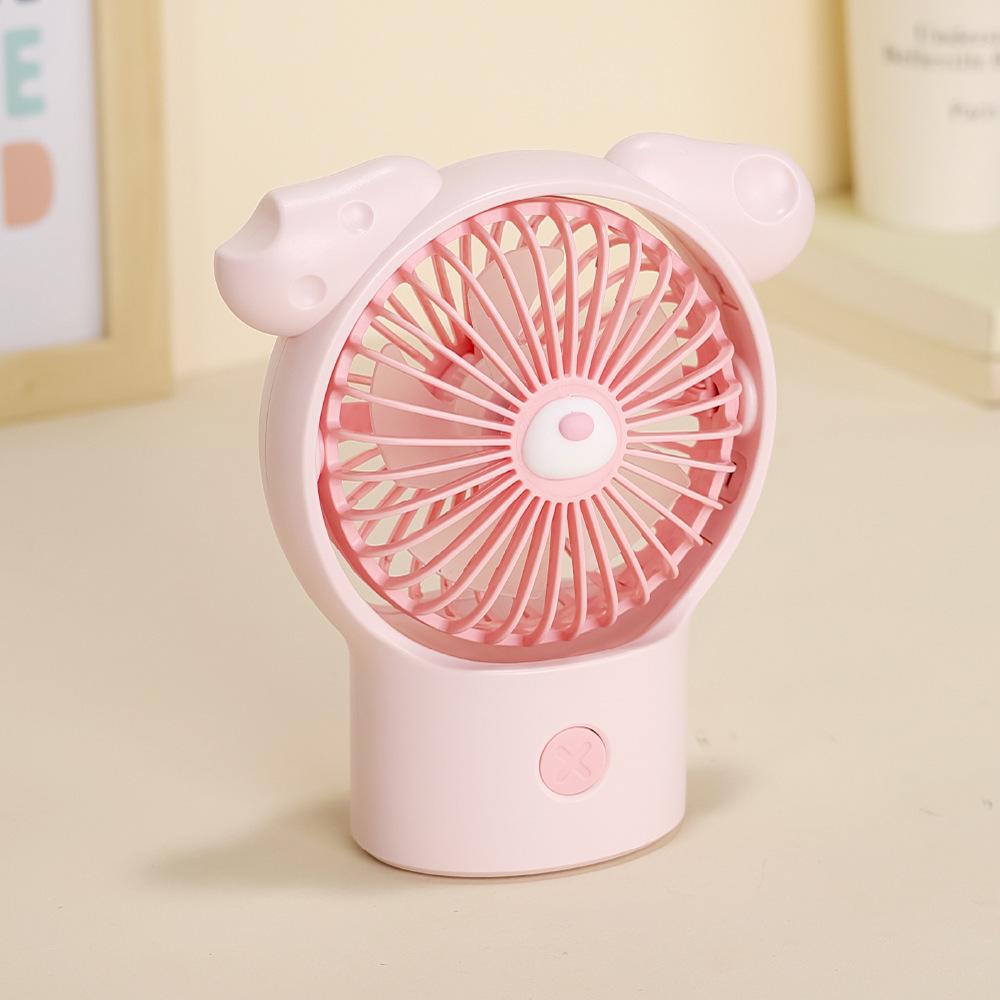 

Summer Cute Rabbit Desktop USB Fan: Three-Speed, Strong Wind, Children s Study Electric Fan Color Box Packaging + USB Charging Cable