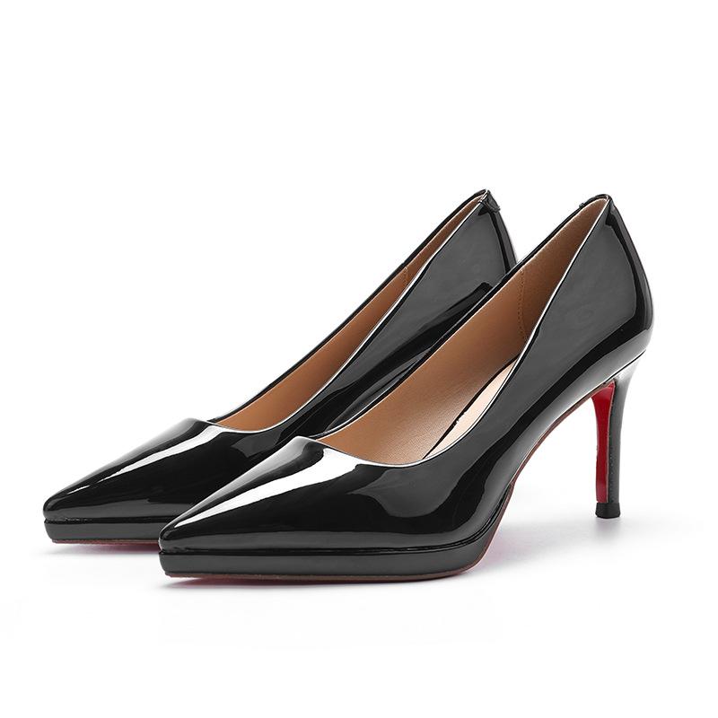 Patent leather red outsole stiletto high