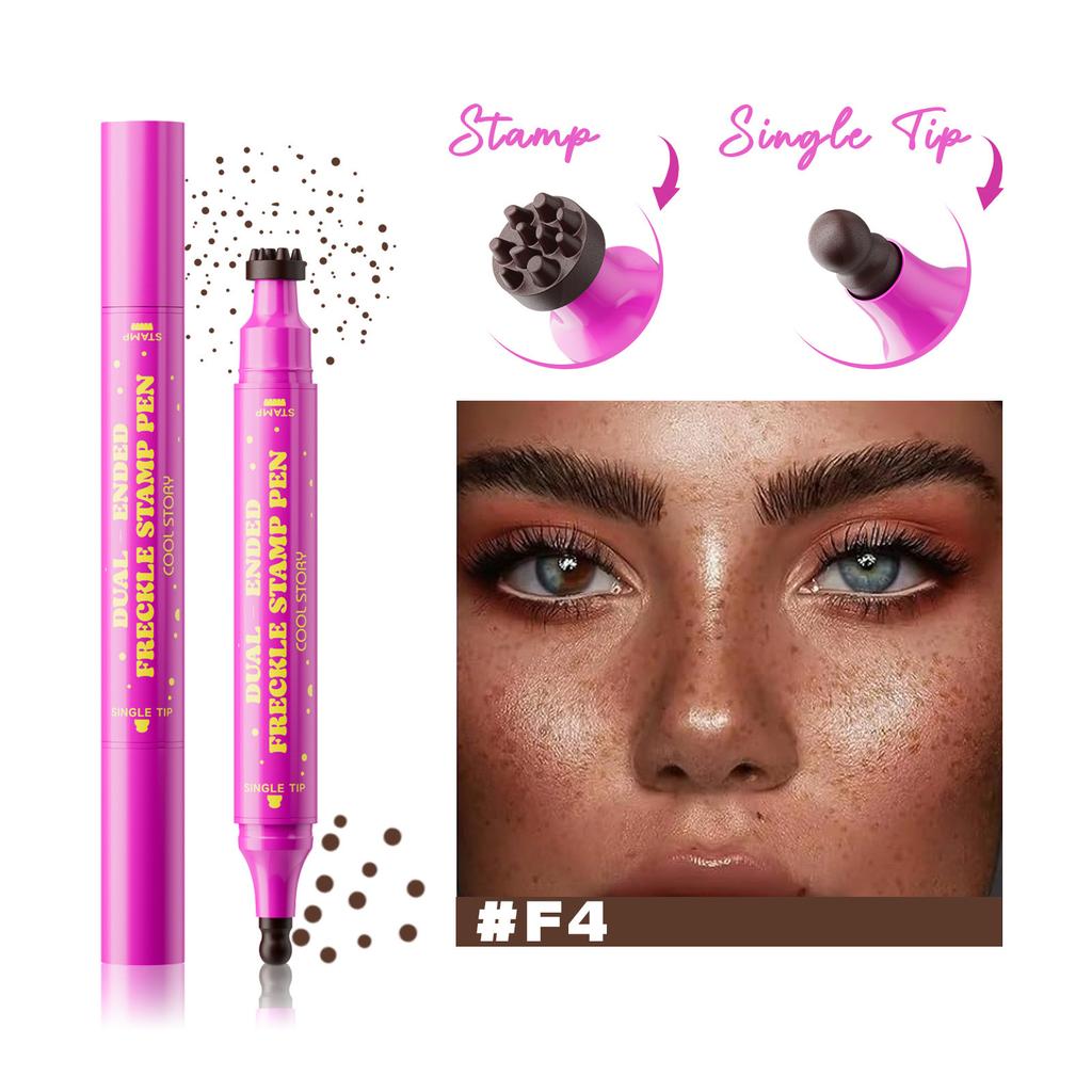 Freckle Pen,2-in-1 Artificial Freckles, Single Gourd Tip, Natural And Realistic Fake Freckles(2.8ml)
