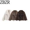 Za New Fall Women's Clothing 2025 Fashion Style Fashionable All-Match Artificial Fur Effect Short Coat 4360242