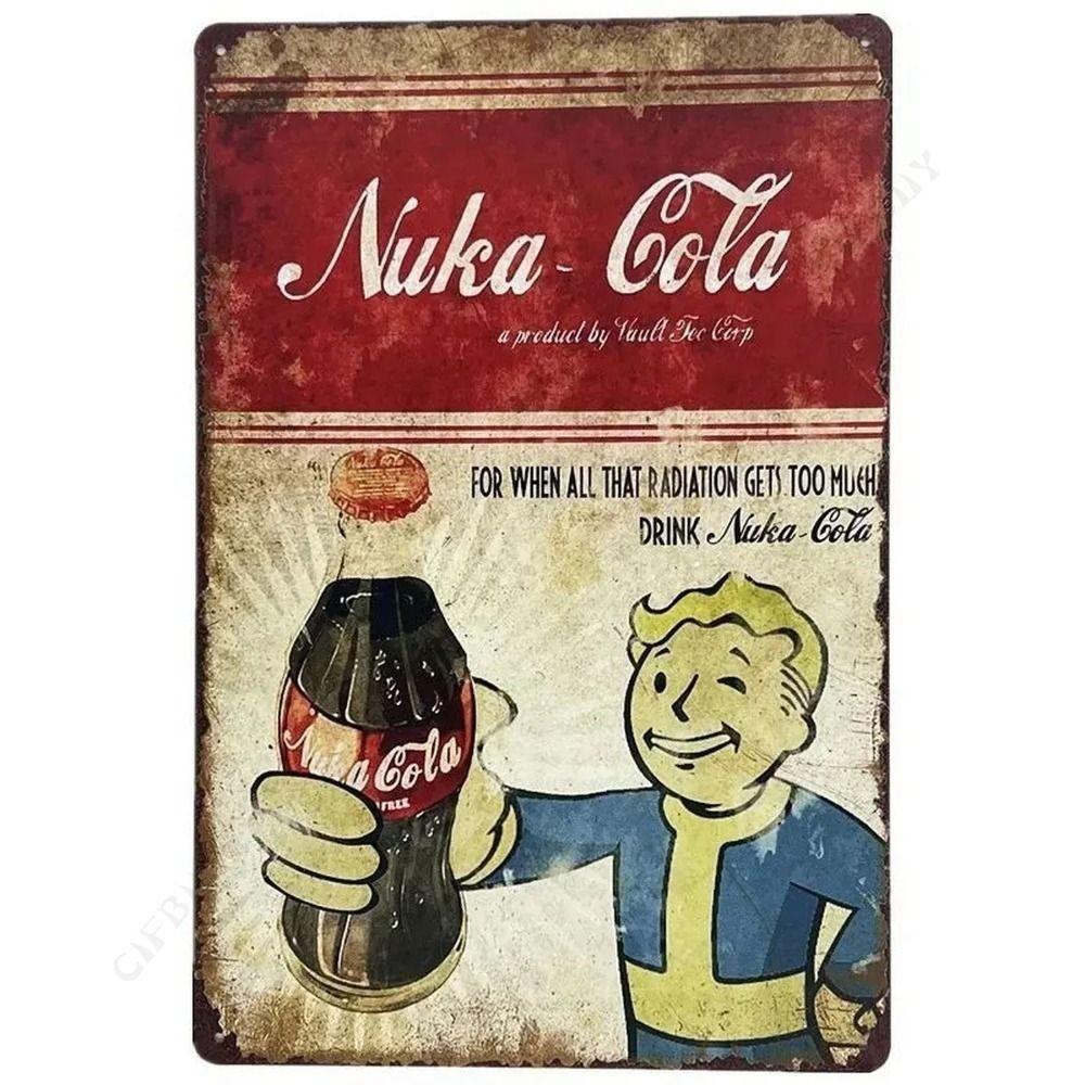 Retro Metal Tin Sign Cola Bar Decor 20x30 cm Wall Art