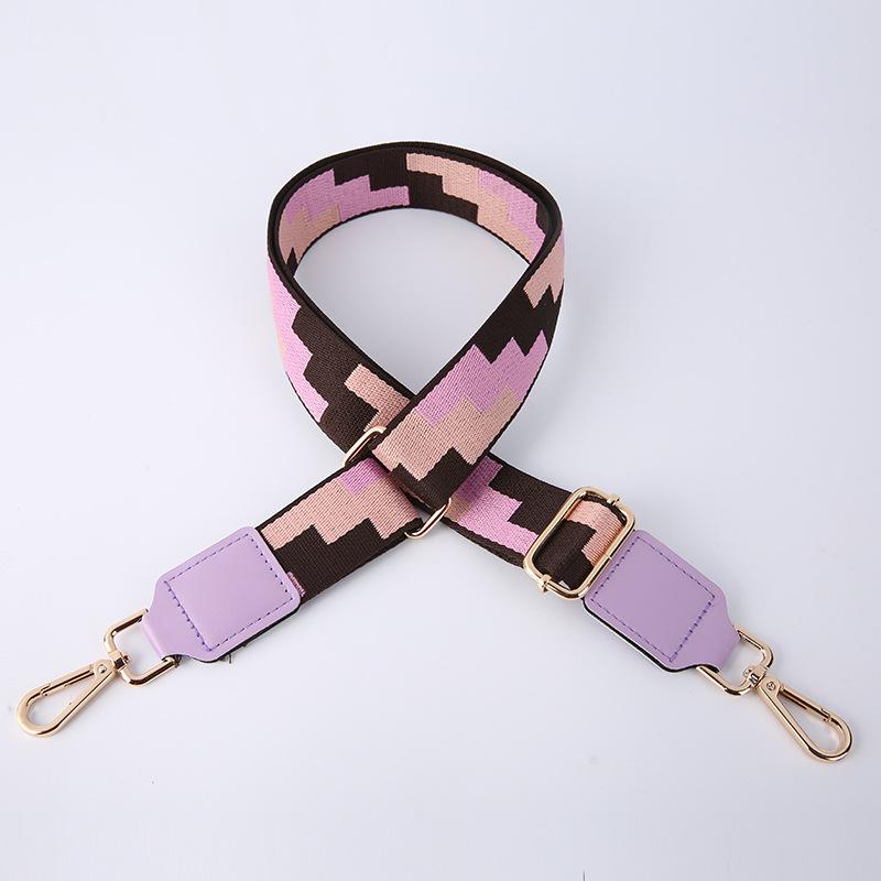 New Fashion Personalized Square Ethnic Style Bag Strap 38mm Adjustable Shoulder Strap Woven Polyester Bag Shoulder Strap