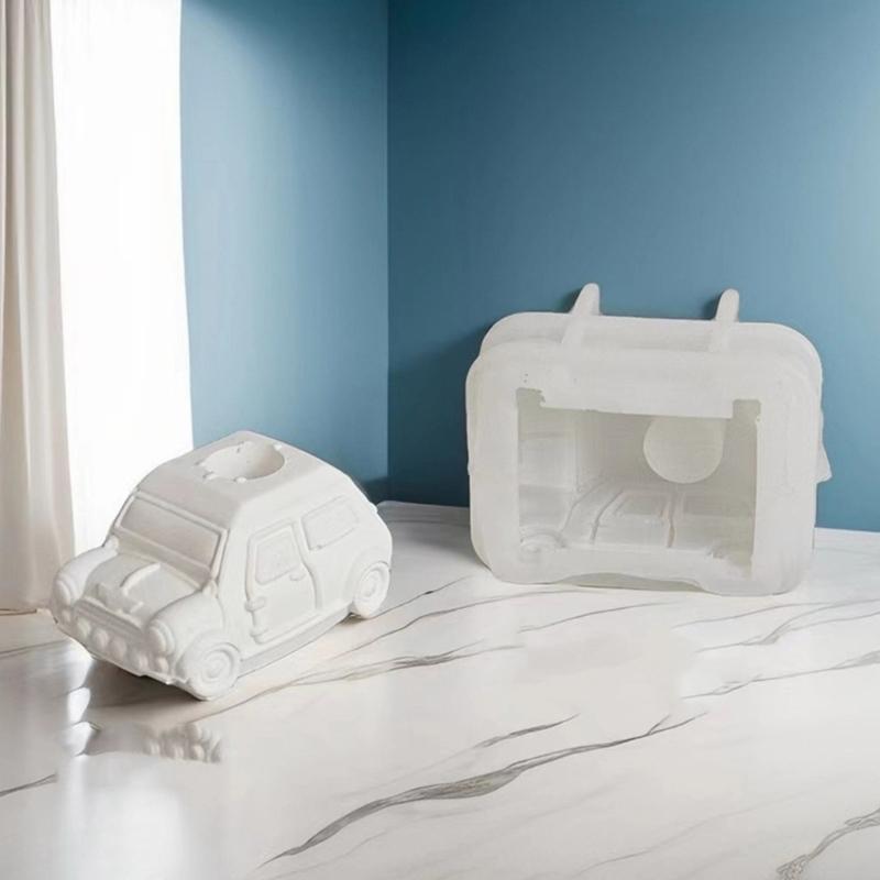 Car Candle Holder Silicone Mold Candlestick Resin Molds DIY Casting Mould for Candle Stand Base Table Home Decorations